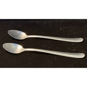 Delco 40 Stainless Steel Iced Tea Spoons Set of 2 Taiwan Flatware Silverware